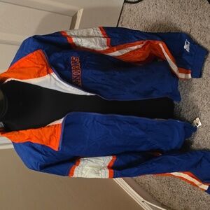 Starter, NY Knicks jacket, size XL, orange, white, blue